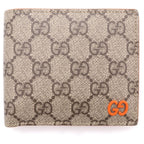 Gucci GG Supreme Coin Wallet Bifold Beige Orange