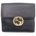 Gucci Interlocking Compact Wallet Bifold Black
