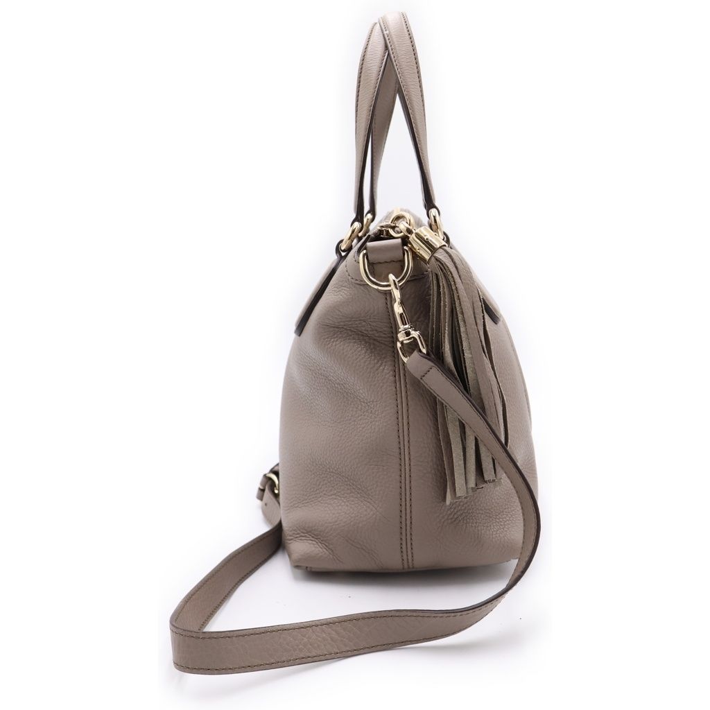 Gucci Soho 2-Way Shoulder Bag Gray Leather Gold — view 3