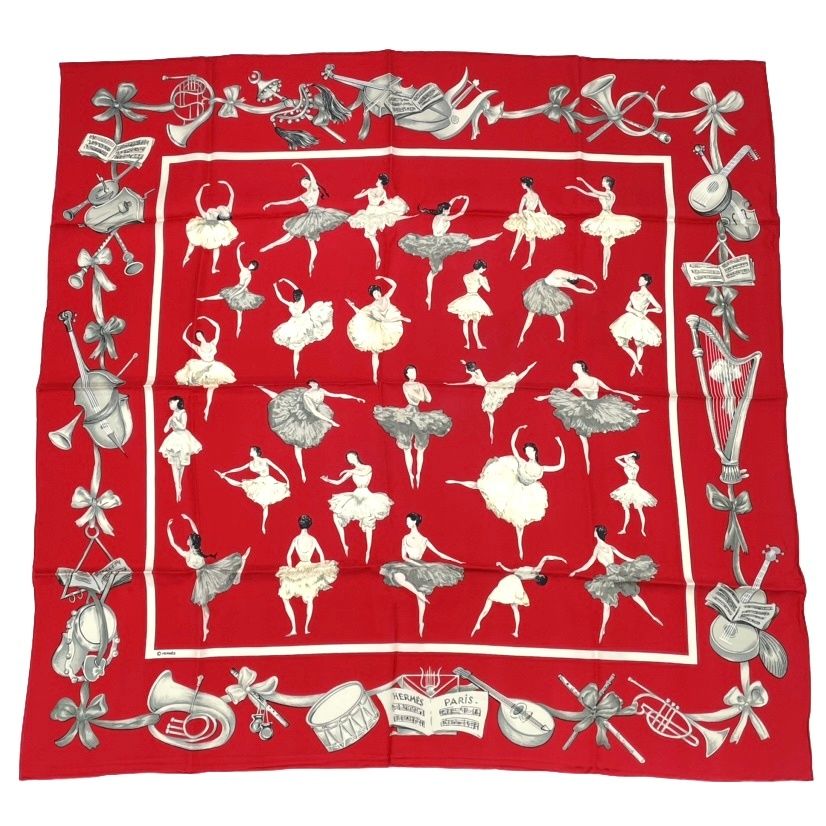 Hermes Carre 90 Silk Scarf la Danse la Dance Ballerina