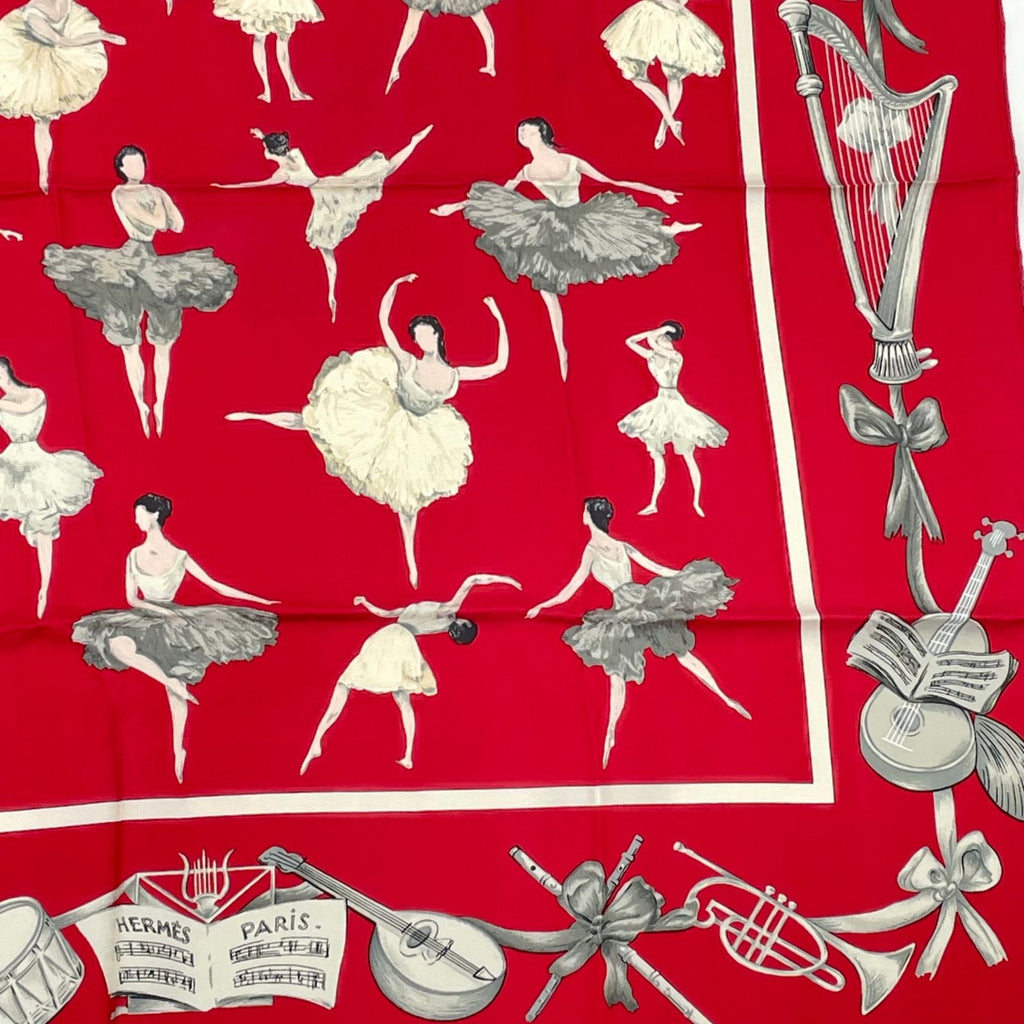 Hermes Carre 90 Silk Scarf la Danse la Dance Ballerina — view 5