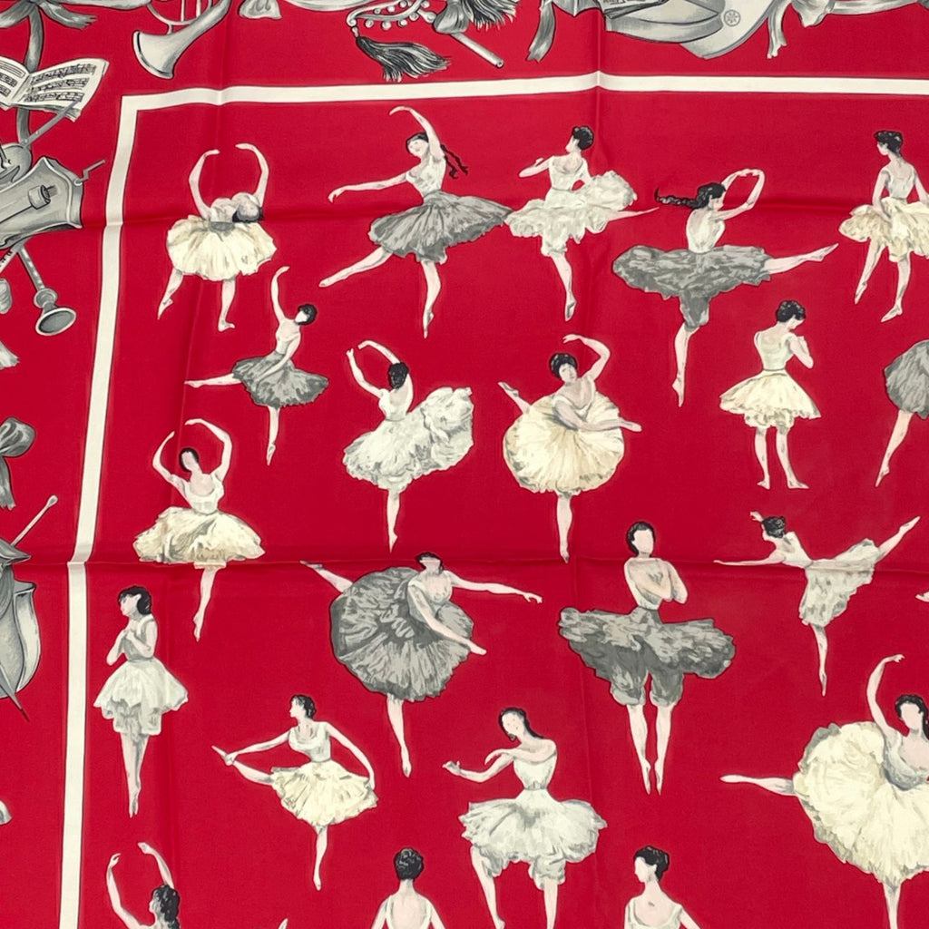 Hermes Carre 90 Silk Scarf la Danse la Dance Ballerina — view 2