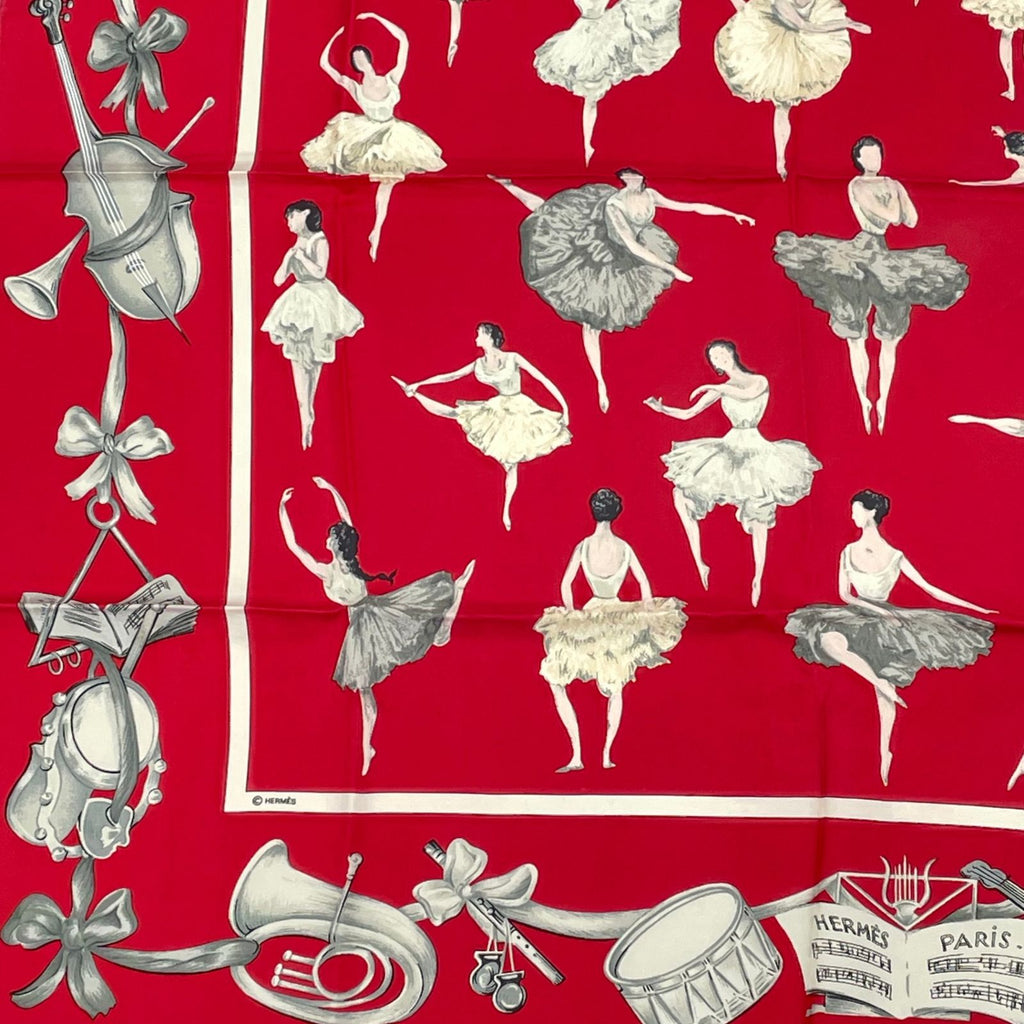 Hermes Carre 90 Silk Scarf la Danse la Dance Ballerina — view 4