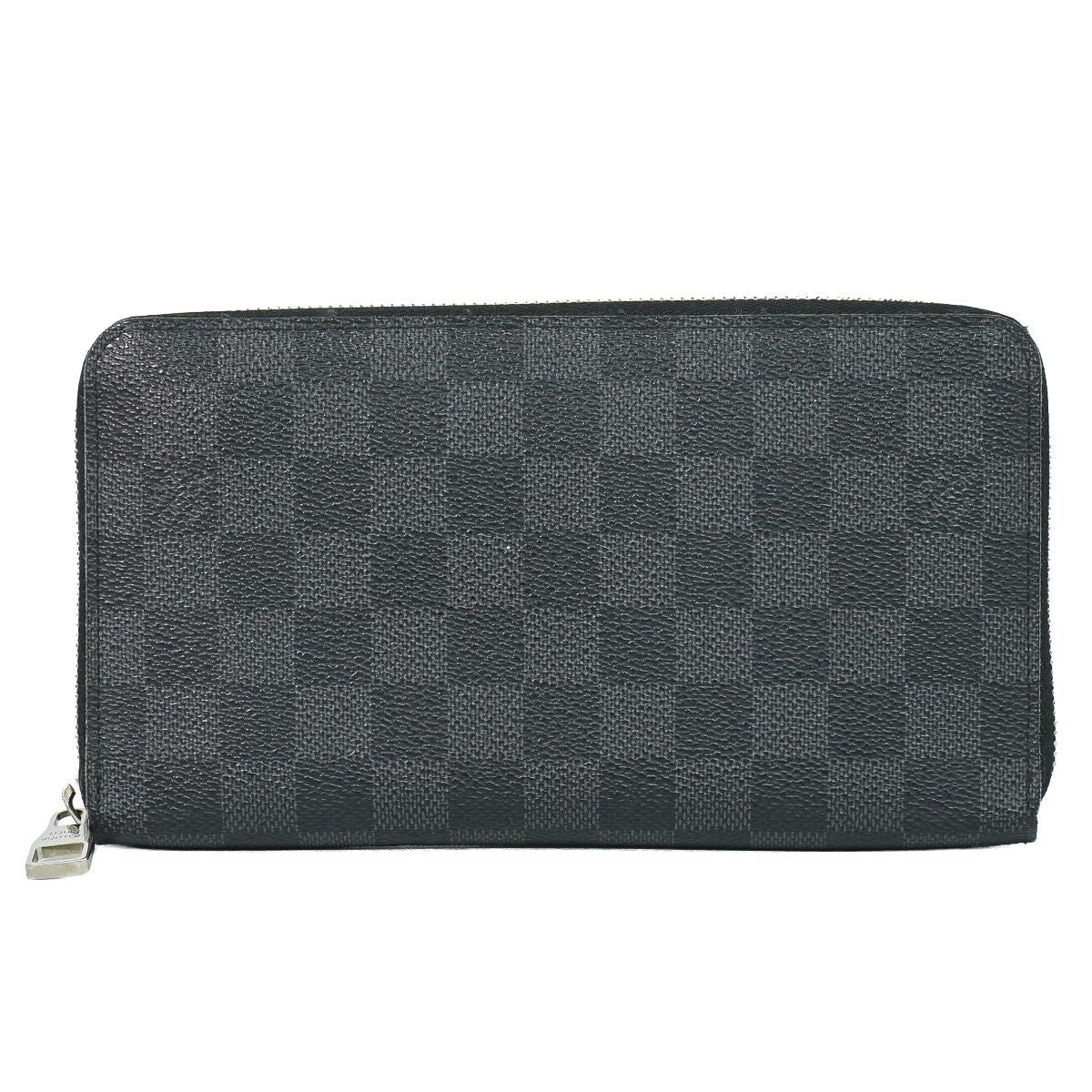 Louis Vuitton LV Zippy Organizer NM Damier Graphite Wallet Black Gray