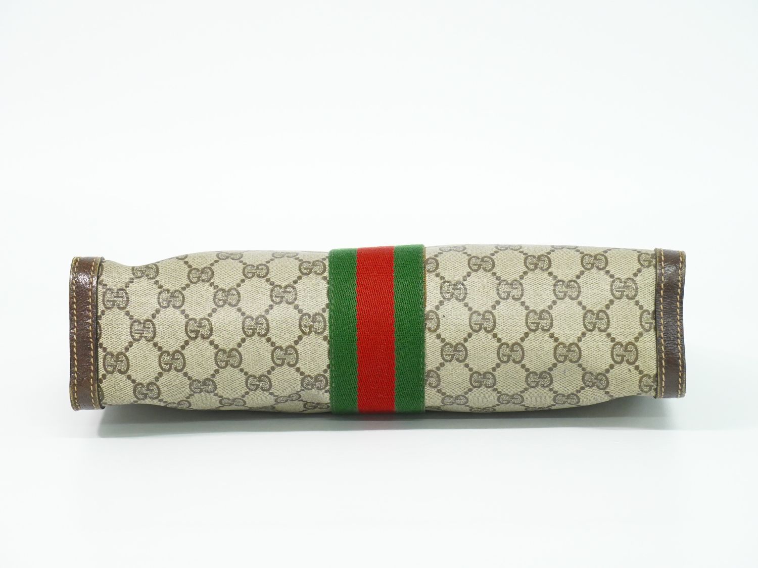 Gucci Parfums Sherry Line GG Supreme Clutch Beige Brown — view 3