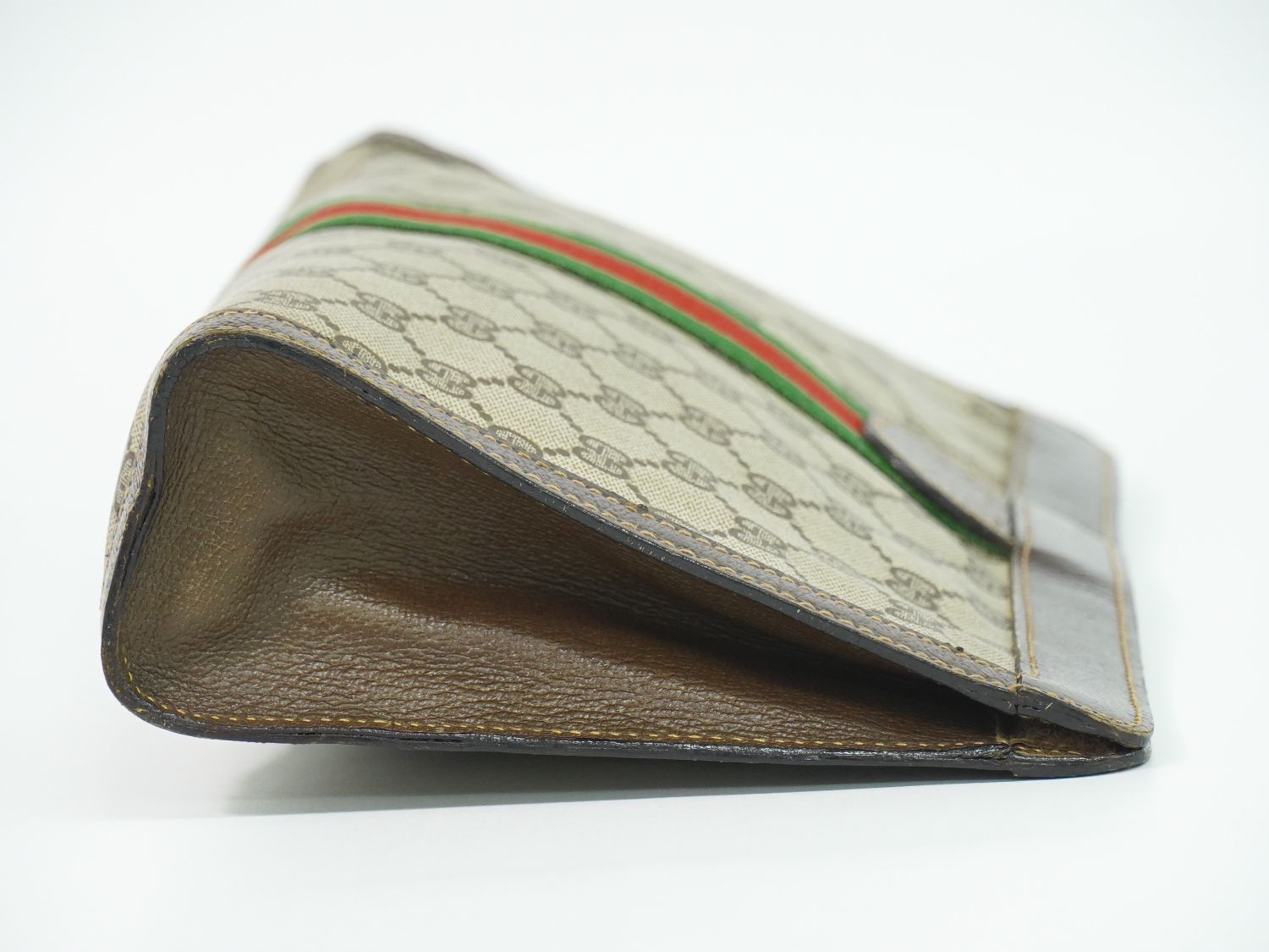Gucci Parfums Sherry Line GG Supreme Clutch Beige Brown — view 4