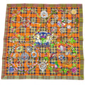 Hermes Carre 90 Silk Scarf Fleurs D'ecosse Scottish Flower Multicolor
