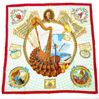 Hermes Carre 90 Wolfgang Amadeus Mozart Hymn to Silk Scarf Multicolor