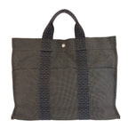 Hermes Her Line Gray Silver Polyamide Polyester Tote