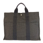 Hermes Her Line Gray Silver Polyamide Polyester Tote — view 2