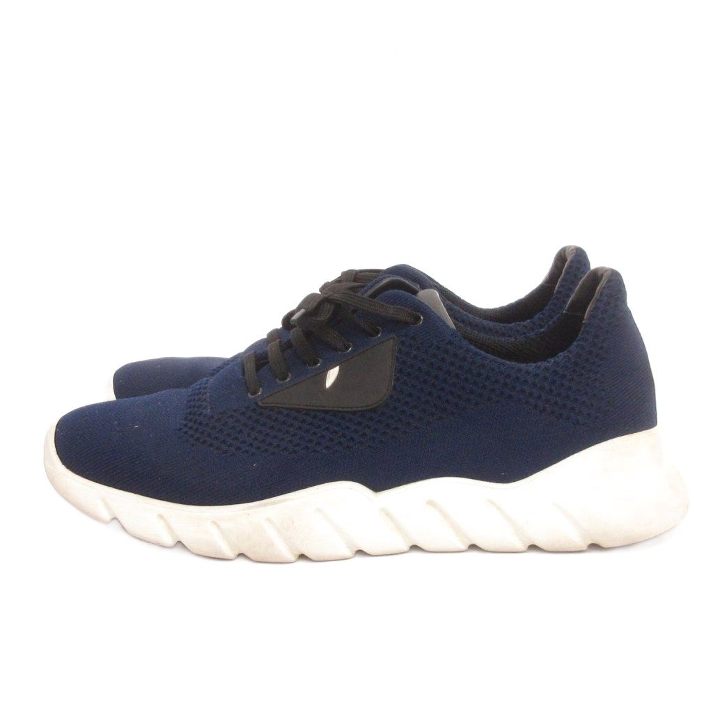 Fendi Monster Star Fabric Sneakers Low Cut Blue 8 — view 2