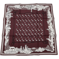 Hermes Scarf les Canyons Etoiles From the to the Stars Silk Bordeaux