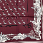 Hermes Scarf les Canyons Etoiles From the to the Stars Silk Bordeaux — view 5
