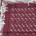 Hermes Scarf les Canyons Etoiles From the to the Stars Silk Bordeaux — view 2