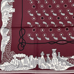 Hermes Scarf les Canyons Etoiles From the to the Stars Silk Bordeaux — view 4
