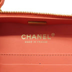 Chanel Handbag Quilted Lambskin Salmon Pink Gold 2-Way — view 5