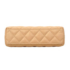Chanel Handbag Quilted Calfskin Beige Gold 2-Way — view 3