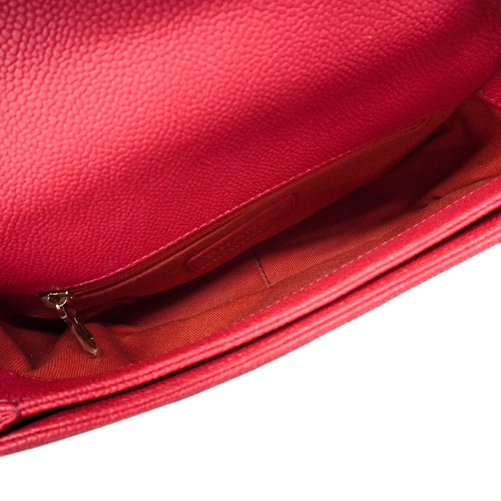 Chanel Handbag Quilted Caviar Leather Pink Gold 2-Way — view 4