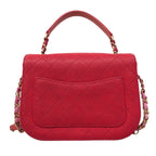Chanel Handbag Quilted Caviar Leather Pink Gold 2-Way — view 9