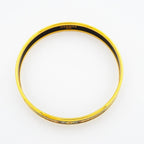 Hermes Bangle Enamel PM Gold Plated Cloisonne Green Bracelet — view 3