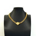 Dior Necklace Gold Plated Rhinestone — view 7
