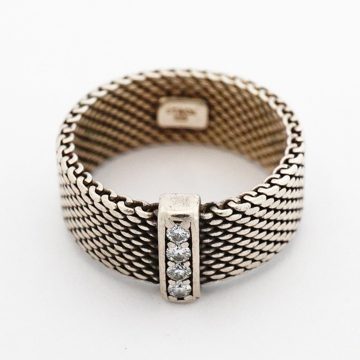 Tiffany & Co Ring Somerset 925 Sterling Silver Diamond — view 3