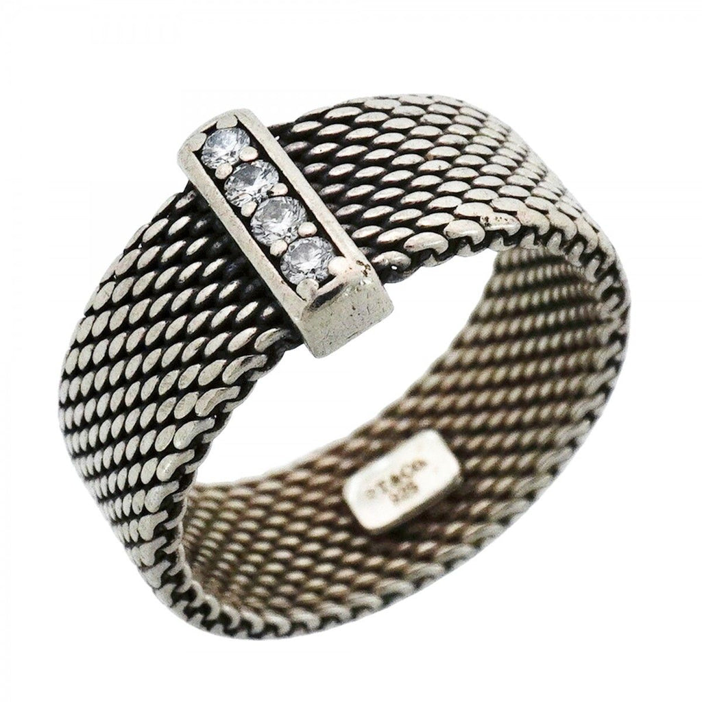 Tiffany & Co Ring Somerset 925 Sterling Silver Diamond