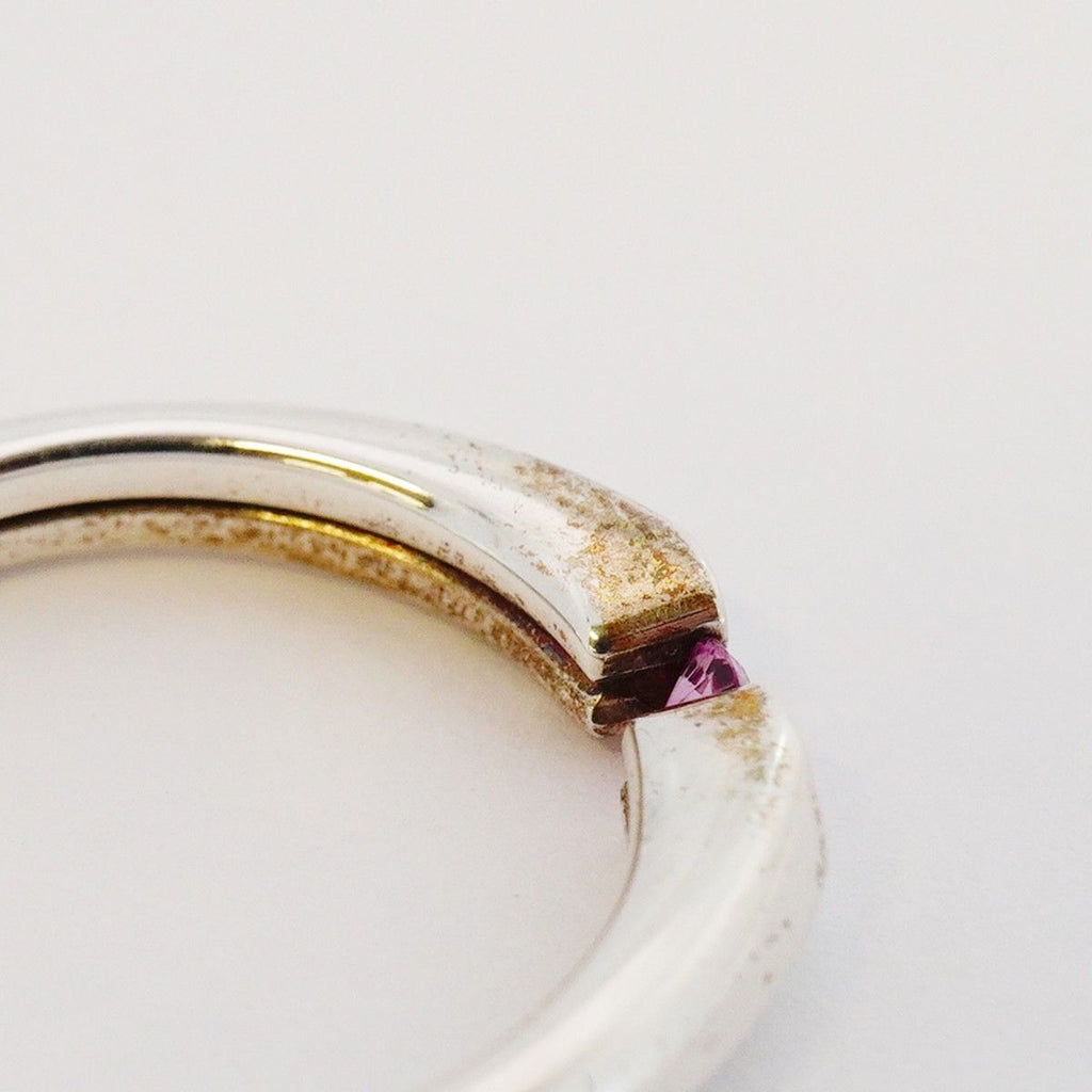 Tiffany & Co Ring Tenderness 925 Sterling Silver Pink Saffiano — view 7