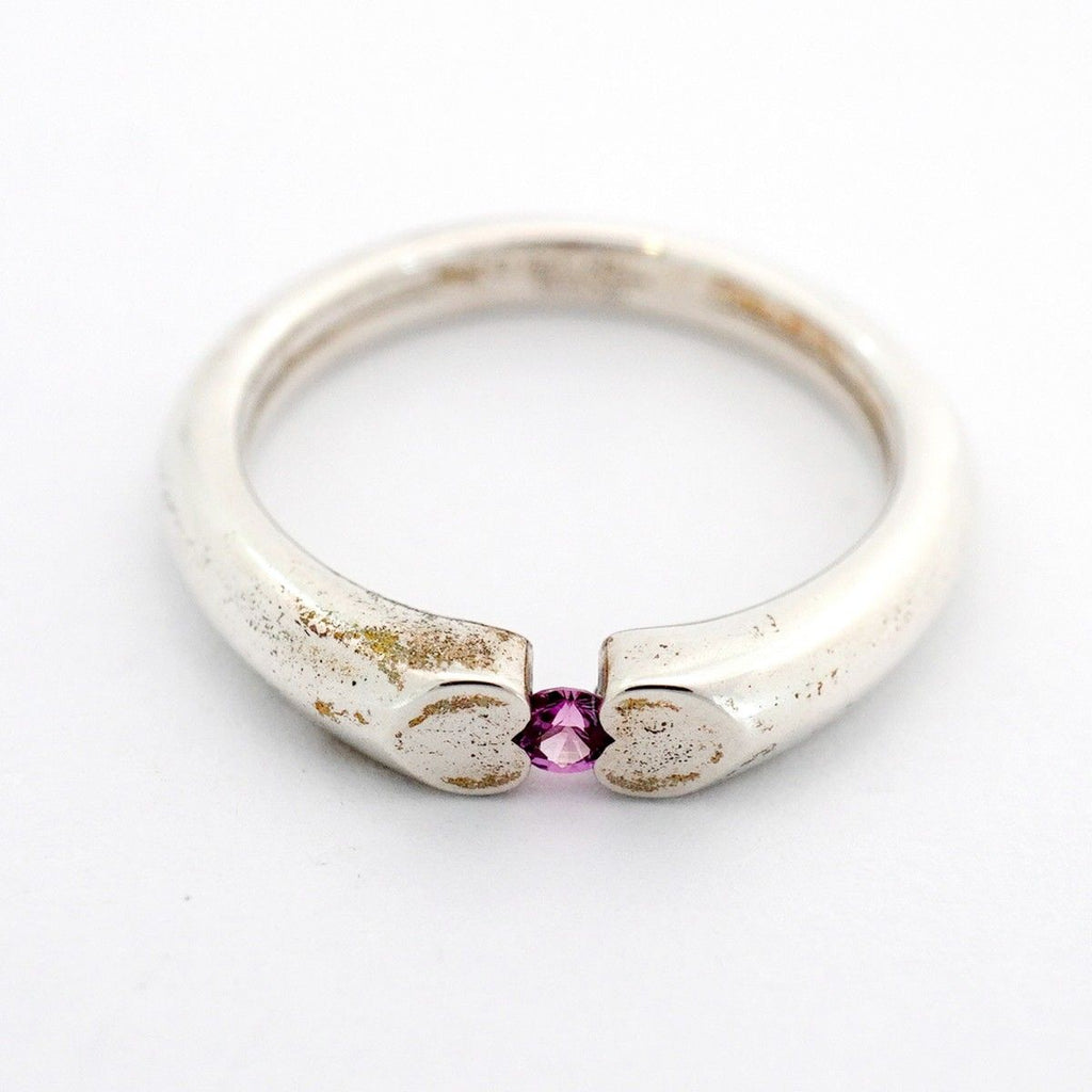 Tiffany & Co Ring Tenderness 925 Sterling Silver Pink Saffiano — view 3