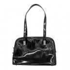 Gucci Shoulder Bag 001 Enamel Black Silver