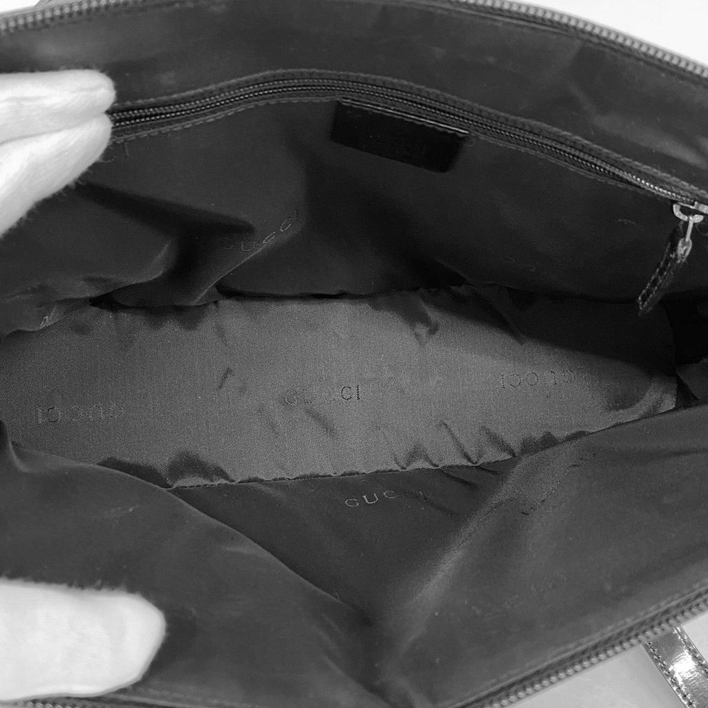 Gucci Shoulder Bag 001 Enamel Black Silver — view 4