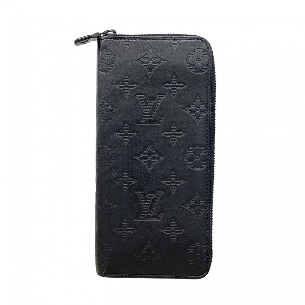 Louis Vuitton Wallet Monogram Shadow Zippy Vertical Black