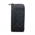 Louis Vuitton Wallet Monogram Shadow Zippy Vertical Black
