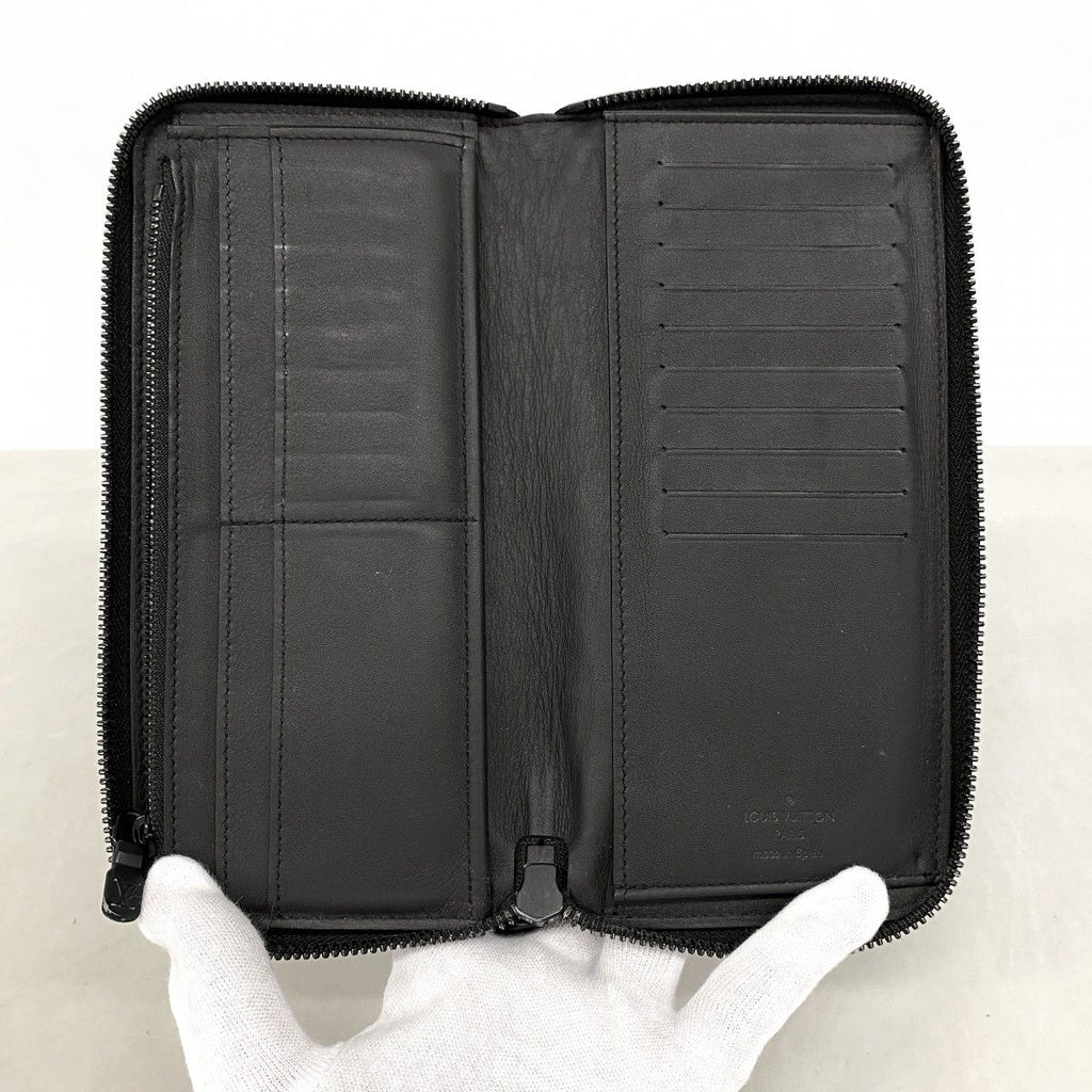 Louis Vuitton Wallet Monogram Shadow Zippy Vertical Black — view 3