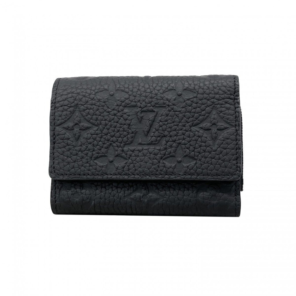 Louis Vuitton Trifold Wallet Monogram Taurillon Portefeuille Pilot Noir
