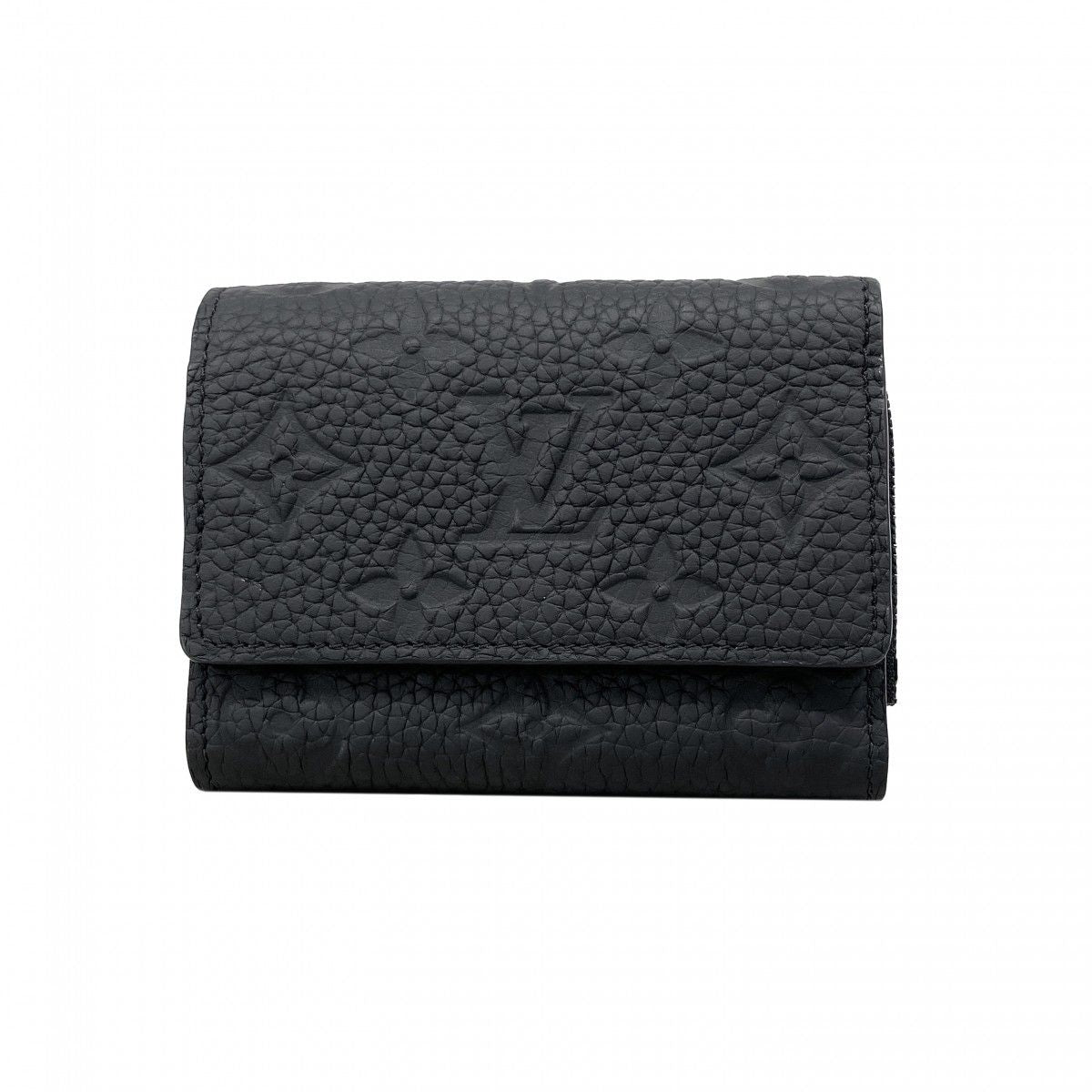 Louis Vuitton Trifold Wallet Monogram Taurillon Portefeuille Pilot Noir