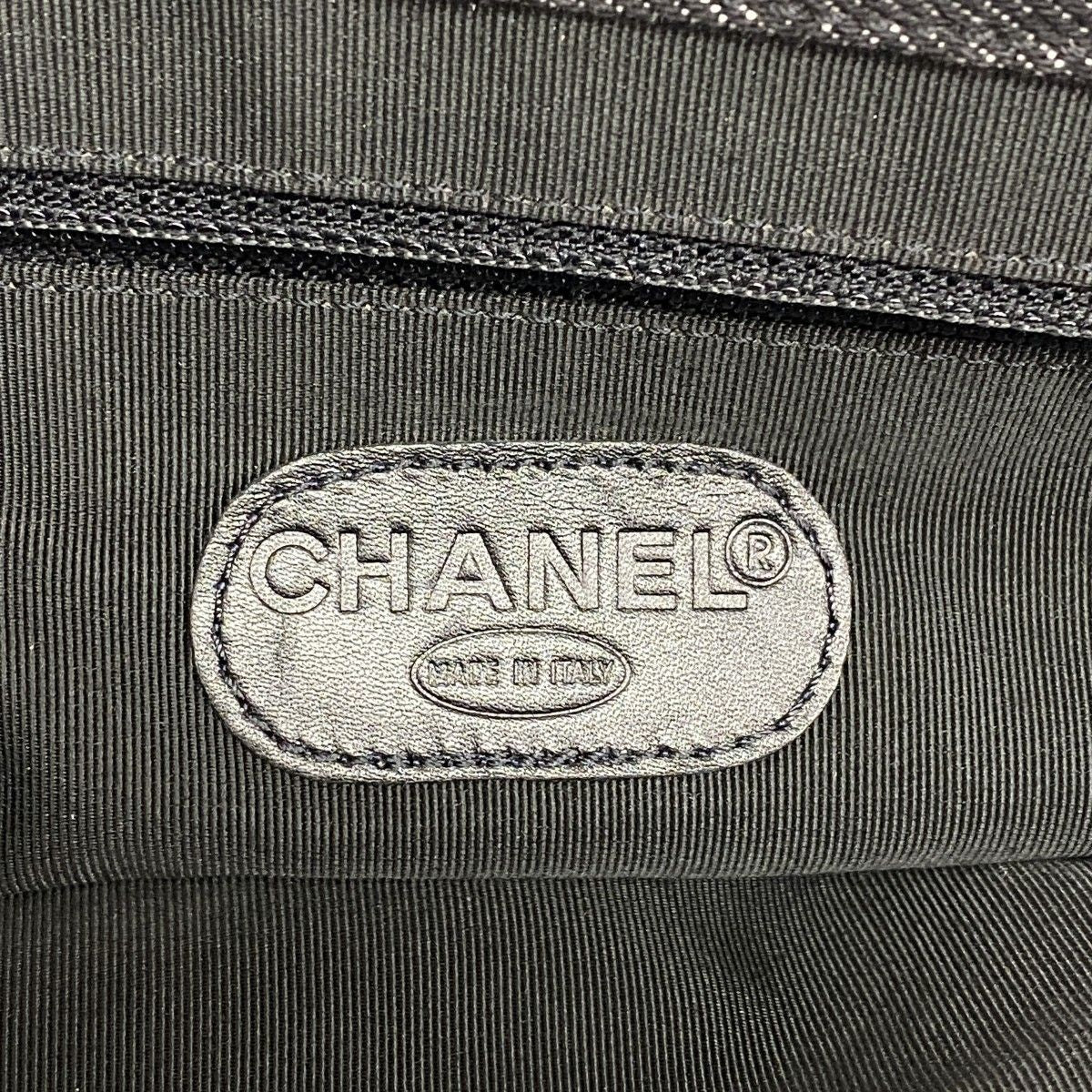 Chanel Tote Denim Brown Black Silver — view 5