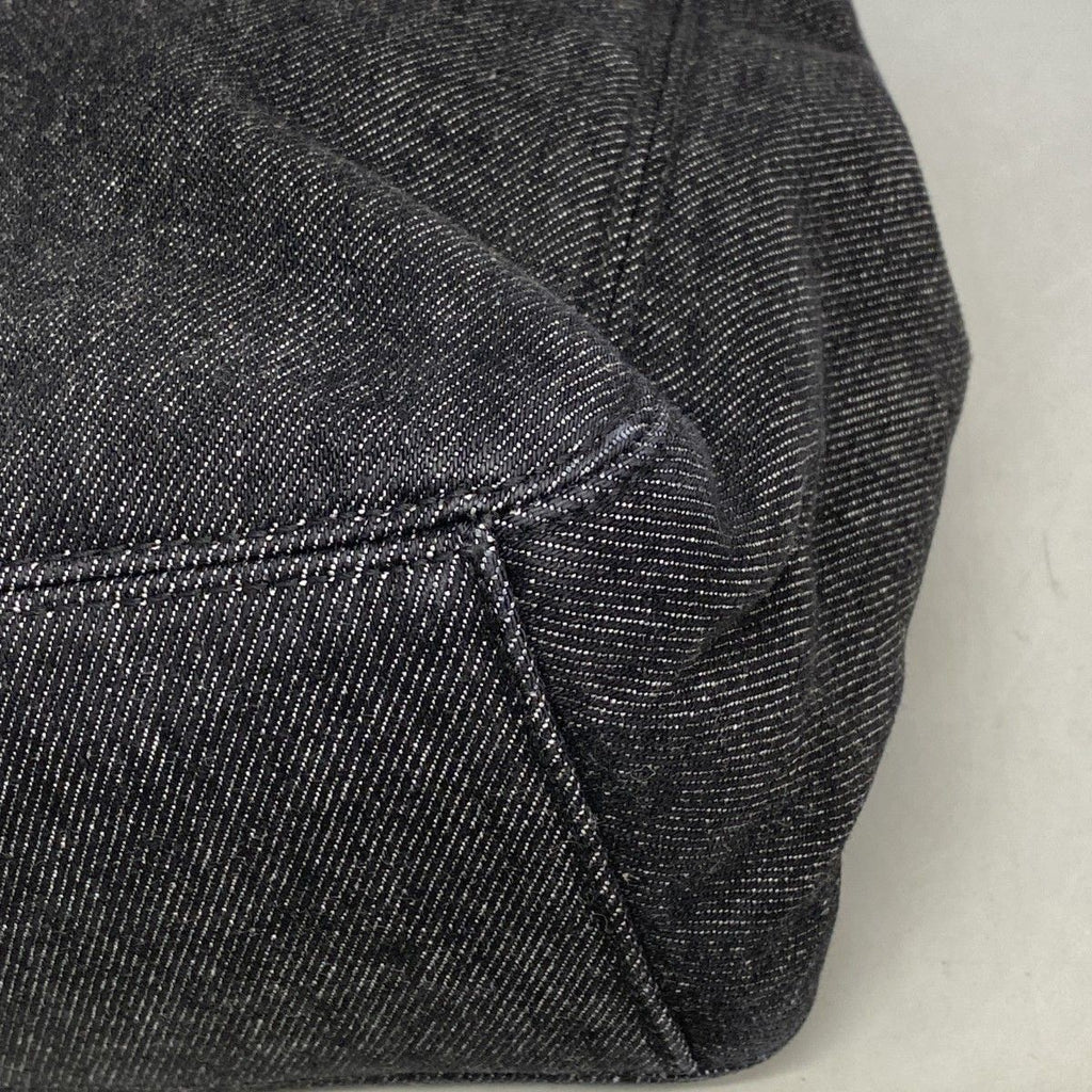Chanel Tote Denim Brown Black Silver — view 9