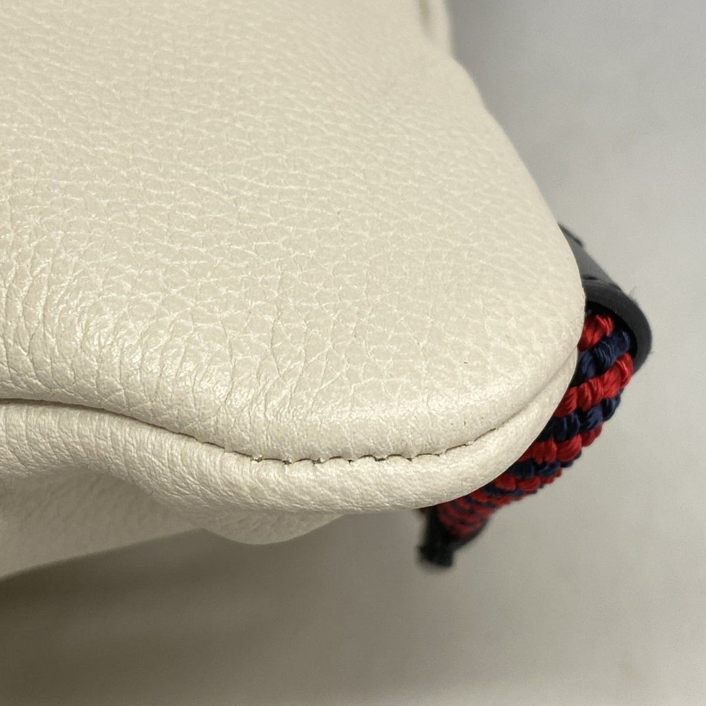 Gucci Backpack Drawstring Leather Ivory Gold — view 6
