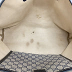 Gucci Tote GG Supreme Navy Beige Silver — view 4