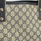 Gucci Tote GG Supreme Navy Beige Silver — view 7