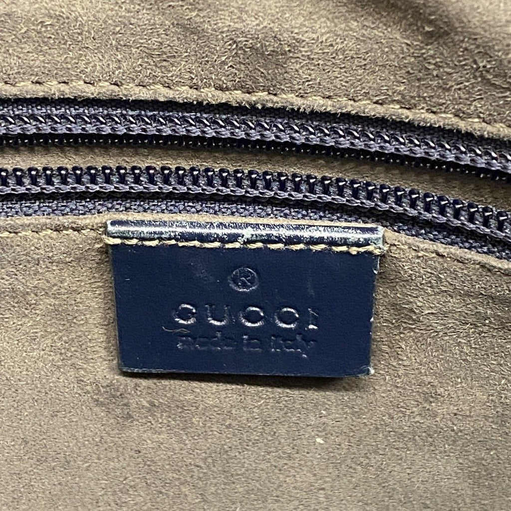 Gucci Shoulder Bag Guccissima Leather Navy Silver — view 5