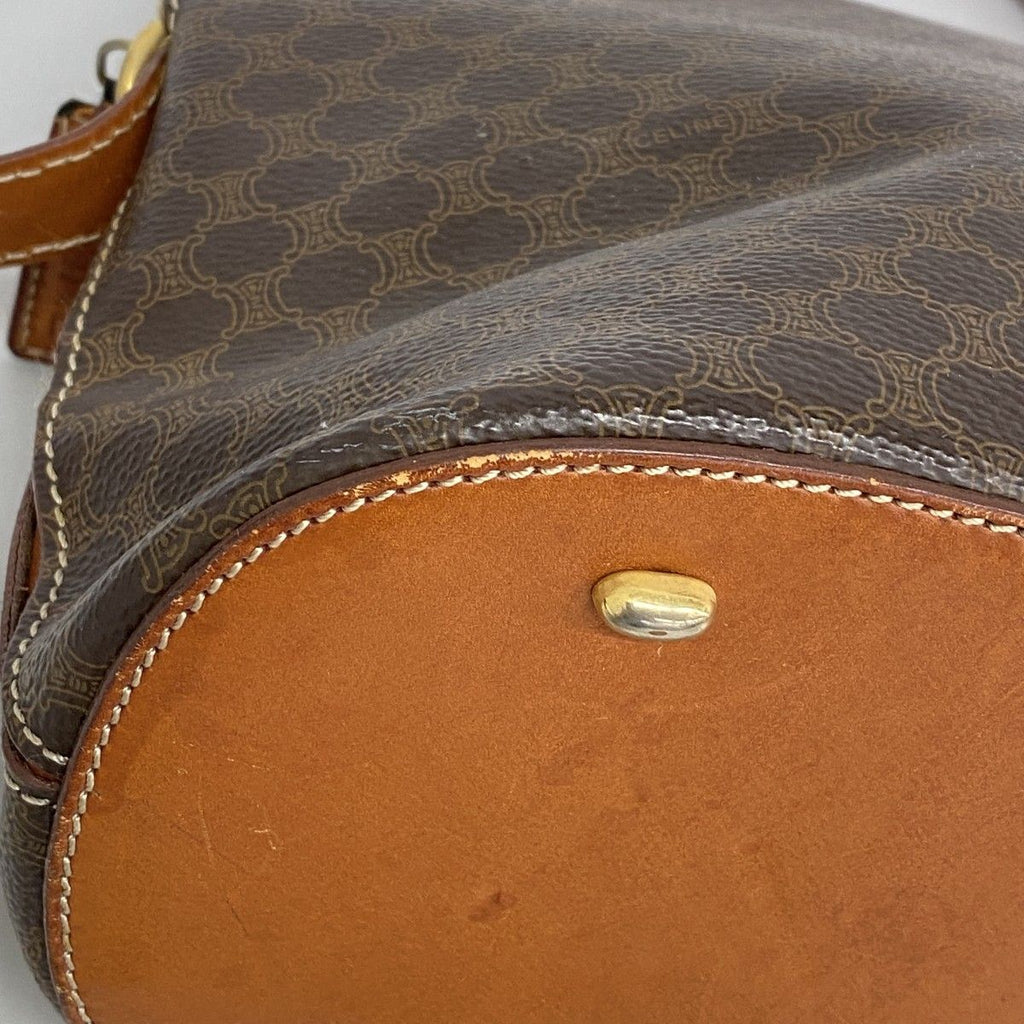 Celine Handbag Macadam Brown Gold — view 7