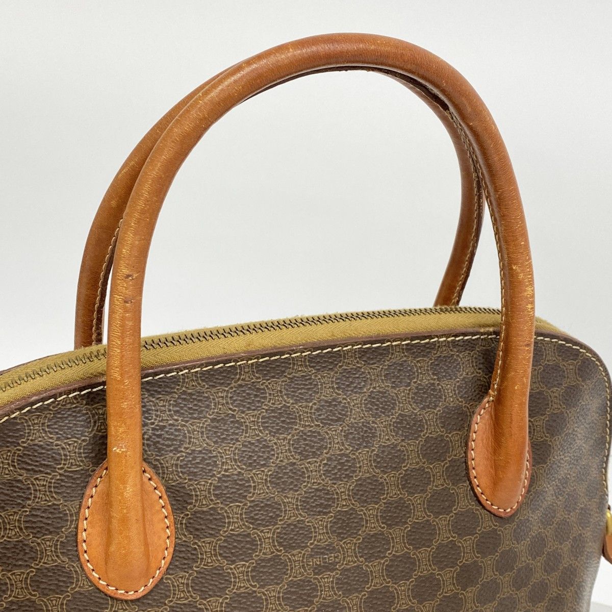 Celine Handbag Macadam Brown Gold — view 8