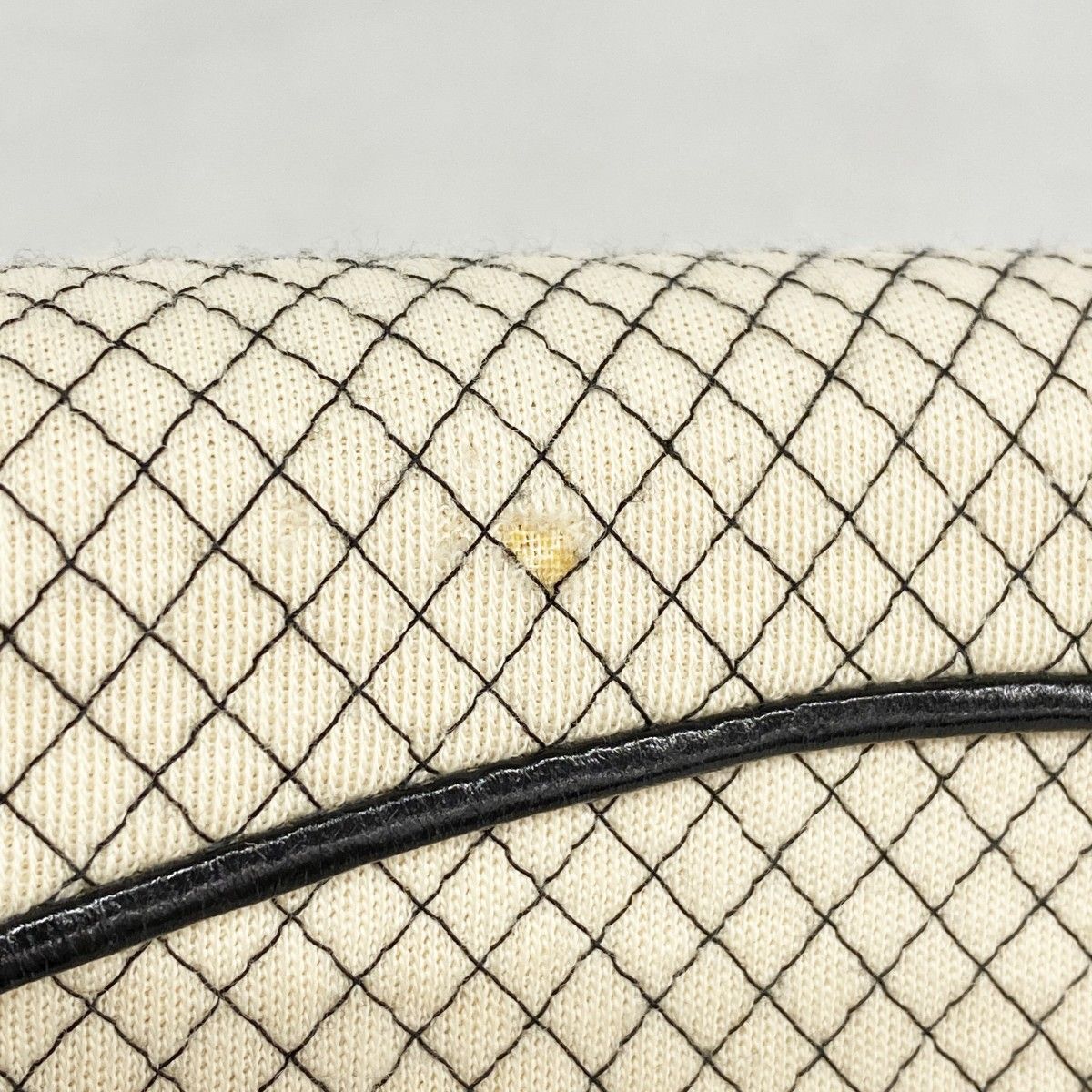 Chanel Shoulder Bag East Waist Cotton Jersey Black Ivory Gold — view 6