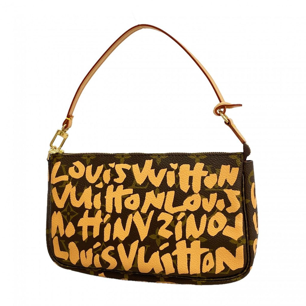 Louis Vuitton Pouch Monogram Graffiti Pochette Peach