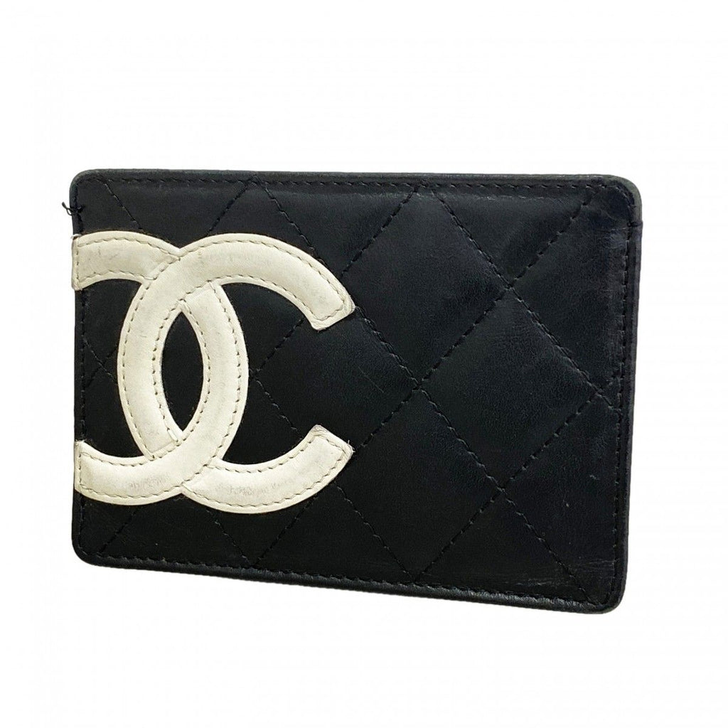 Chanel Card Case Cambon Lambskin Black Cles Dies