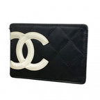 Chanel Card Case Cambon Lambskin Black Cles Dies