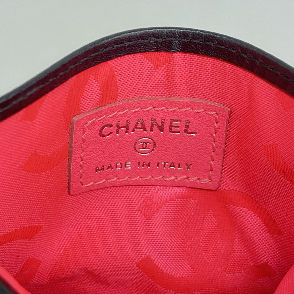Chanel Card Case Cambon Lambskin Black Cles Dies — view 4