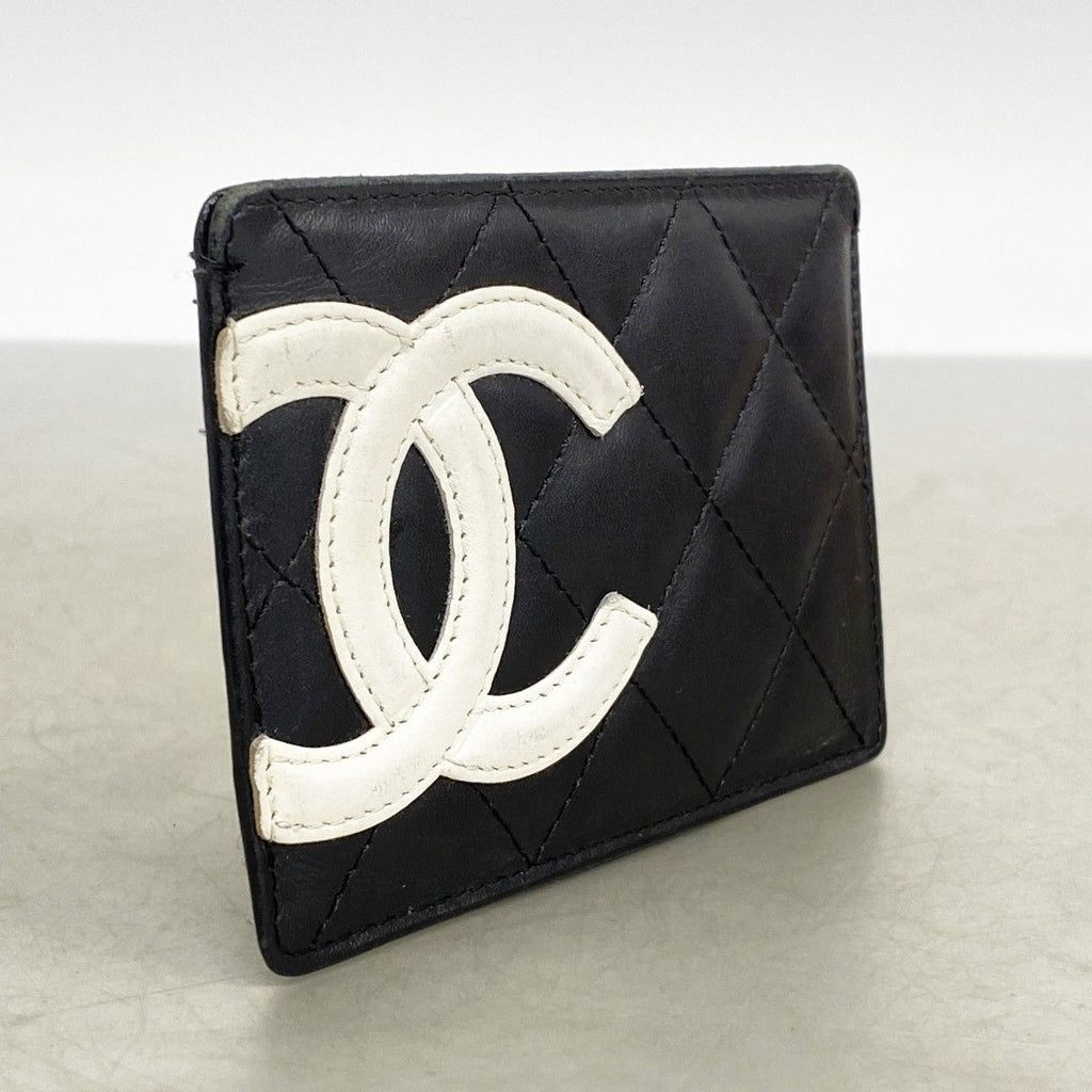 Chanel Card Case Cambon Lambskin Black Cles Dies — view 2